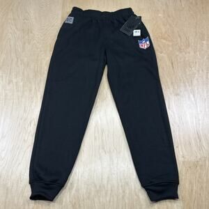 NFL Youth Jogger Sweatpants Size 14-16 Black Team Apparel Fleece NWT NFL Logo